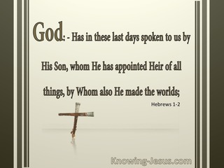 Hebrews 1:2 Jesus Is Appointed Heir Of All Things (beige)